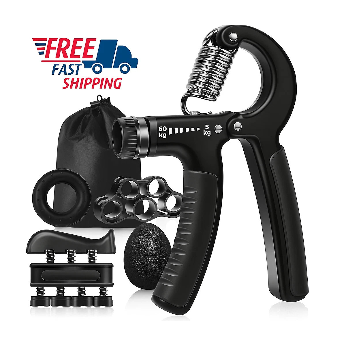 Hand Exerciser Grip Strengthener Set 5 Pcs Forearm Strengthener Wrist Workout