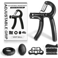 Hand Exerciser Grip Strengthener Set 5 Pcs Forearm Strengthener Wrist Workout