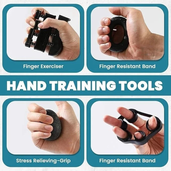 Hand Exerciser Grip Strengthener Set 5 Pcs Forearm Strengthener Wrist Workout