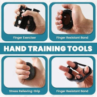 Hand Exerciser Grip Strengthener Set 5 Pcs Forearm Strengthener Wrist Workout