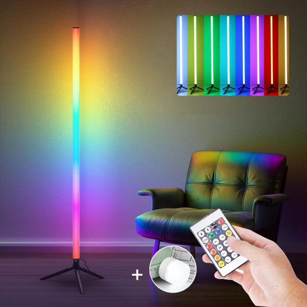 Floor RGB LED Lamp Corner Light Standing Mood Remote Colour Changing Lamp
