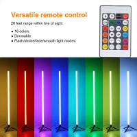 Floor RGB LED Lamp Corner Light Standing Mood Remote Colour Changing Lamp