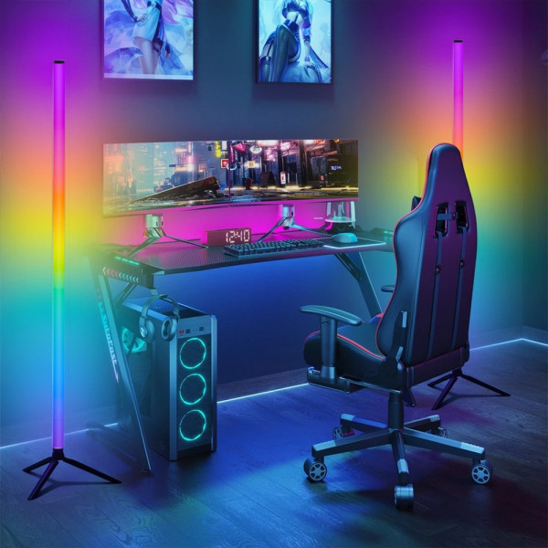 Floor RGB LED Lamp Corner Light Standing Mood Remote Colour Changing Lamp