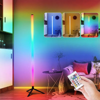Floor RGB LED Lamp Corner Light Standing Mood Remote Colour Changing Lamp