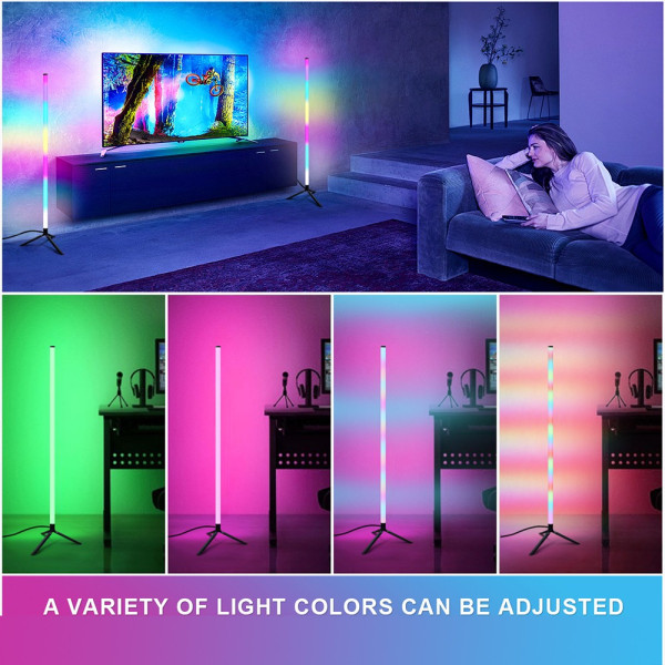 Floor RGB LED Lamp Corner Light Standing Mood Remote Colour Changing Lamp