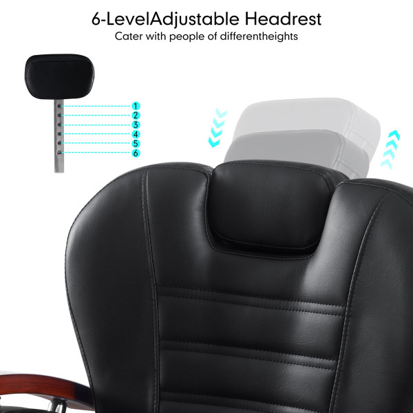 Barber Chair Salon Reclining Beauty Tattoo Shaving Hydraulic Heavy Duty Chairs