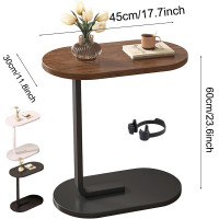 C-Shaped Compact Sofa Side End Table Coffee Laptop Table Living Room Bedroom UK