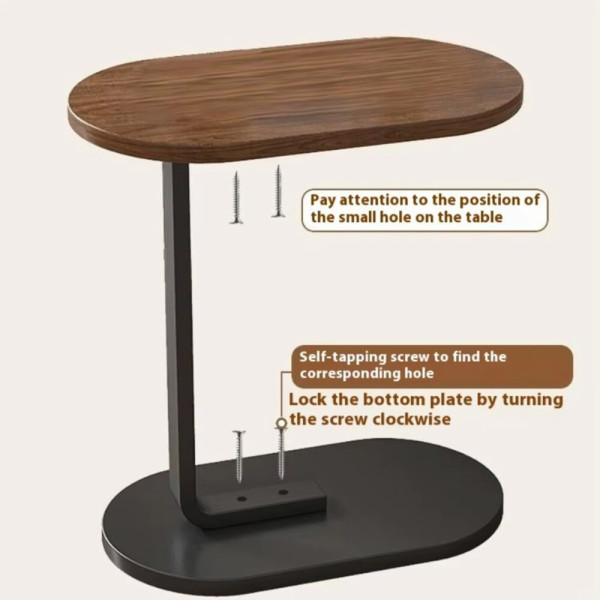 C-Shaped Compact Sofa Side End Table Coffee Laptop Table Living Room Bedroom UK