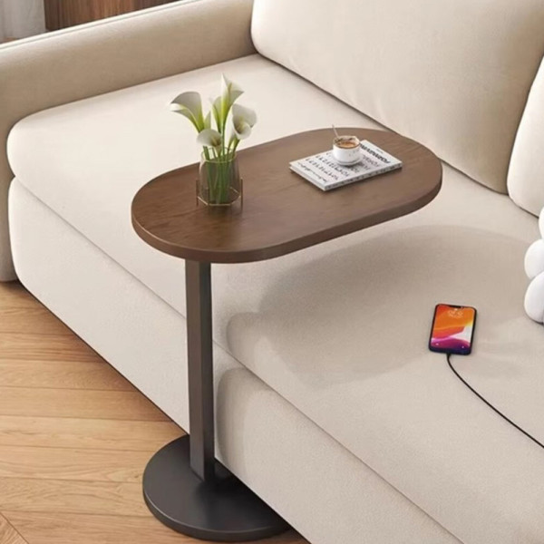 C-Shaped Compact Sofa Side End Table Coffee Laptop Table Living Room Bedroom UK