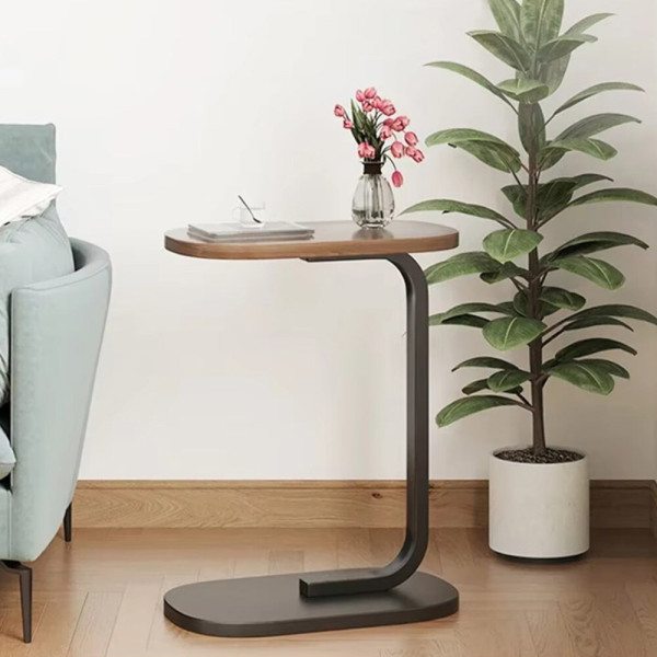 C-Shaped Compact Sofa Side End Table Coffee Laptop Table Living Room Bedroom UK