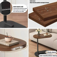 C-Shaped Compact Sofa Side End Table Coffee Laptop Table Living Room Bedroom UK