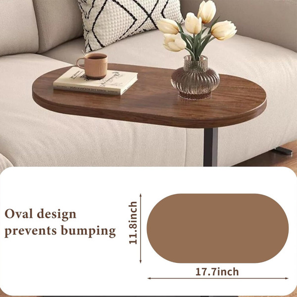 C-Shaped Compact Sofa Side End Table Coffee Laptop Table Living Room Bedroom UK