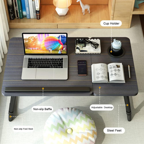 Folding Laptop Table Stand Bed Tray Sofa Lap Portable Computer Desk Breakfast UK