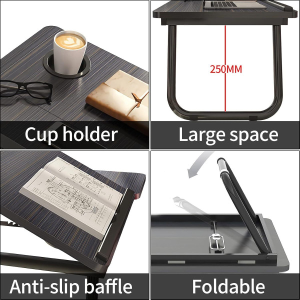 Folding Laptop Table Stand Bed Tray Sofa Lap Portable Computer Desk Breakfast UK
