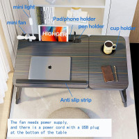Folding Laptop Table Stand Bed Tray Sofa Lap Portable Computer Desk Breakfast UK