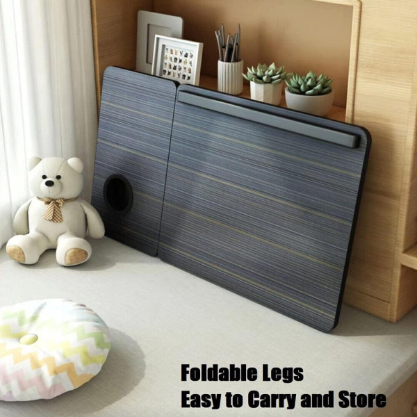 Folding Laptop Table Stand Bed Tray Sofa Lap Portable Computer Desk Breakfast UK