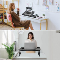 Folding Laptop Table Stand Bed Tray Sofa Lap Portable Computer Desk Breakfast UK