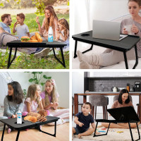 Folding Laptop Table Stand Bed Tray Sofa Lap Portable Computer Desk Breakfast UK