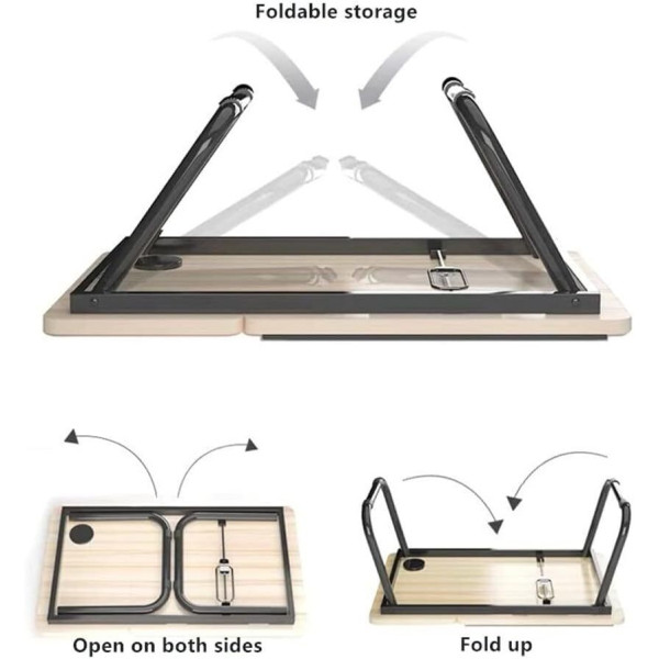 Folding Laptop Table Stand Bed Tray Sofa Lap Portable Computer Desk Breakfast UK