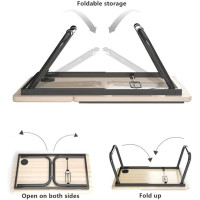 Folding Laptop Table Stand Bed Tray Sofa Lap Portable Computer Desk Breakfast UK