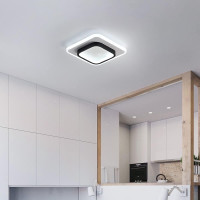 Modern LED Ceiling Light Square Panel Down Lights Bathroom Kitchen Bedroom Lamp