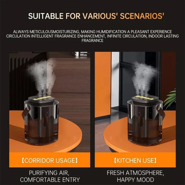 3L Large Capacity LED Air Purifier Quiet Aroma Diffuser Humidifier Mist Atomizer