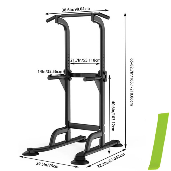Power Tower Pull up Chinning Dip Station Knee Raise Press Ups Gym Workout Stand