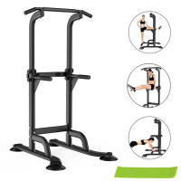 Power Tower Pull up Chinning Dip Station Knee Raise Press Ups Gym Workout Stand