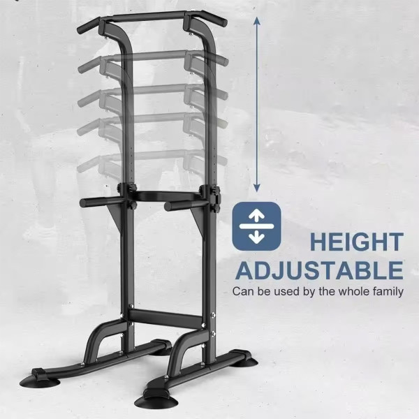 Power Tower Pull up Chinning Dip Station Knee Raise Press Ups Gym Workout Stand