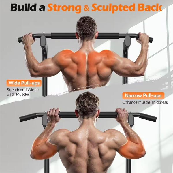 Power Tower Pull up Chinning Dip Station Knee Raise Press Ups Gym Workout Stand