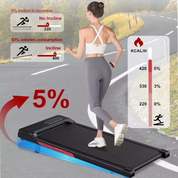 Walking Pad Treadmill Hinsinc Home Under Desk Treadmill with Incline & Remote