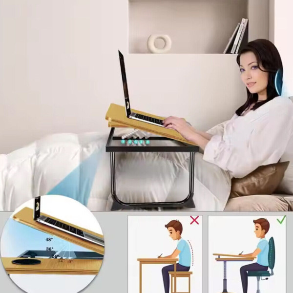 Folding Laptop Table Stand Bed Tray Sofa Lap Portable Computer Desk Breakfastï¼