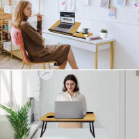 Folding Laptop Table Stand Bed Tray Sofa Lap Portable Computer Desk Breakfastï¼