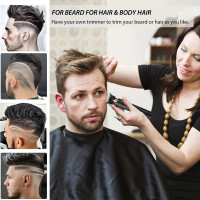 Professional Hair Clipper and Beard Trimmer for Men - USB Rechargeable Lithium Battery, 4 Attachments, Ergonomic Design with