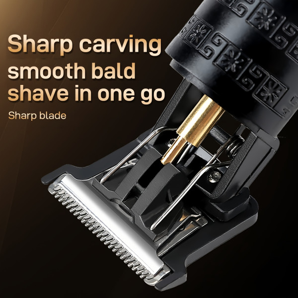 Professional Hair Clipper and Beard Trimmer for Men - USB Rechargeable Lithium Battery, 4 Attachments, Ergonomic Design with