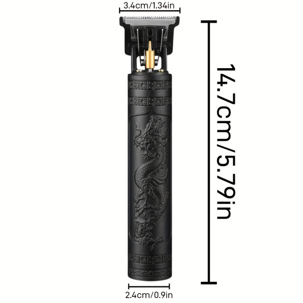 Professional Hair Clipper and Beard Trimmer for Men - USB Rechargeable Lithium Battery, 4 Attachments, Ergonomic Design with