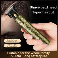 Professional Hair Clipper and Beard Trimmer for Men - USB Rechargeable Lithium Battery, 4 Attachments, Ergonomic Design with