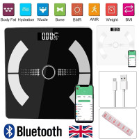Body Fat Scale 180kg Bluetooth Smart BMI Digital Bathroom Wireless Weight & APP