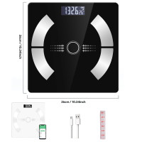 Body Fat Scale 180kg Bluetooth Smart BMI Digital Bathroom Wireless Weight & APP