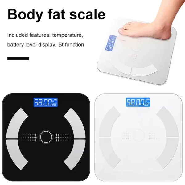 Body Fat Scale 180kg Bluetooth Smart BMI Digital Bathroom Wireless Weight & APP