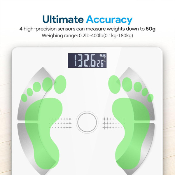 Body Fat Scale 180kg Bluetooth Smart BMI Digital Bathroom Wireless Weight & APP