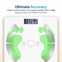 Body Fat Scale 180kg Bluetooth Smart BMI Digital Bathroom Wireless Weight & APP