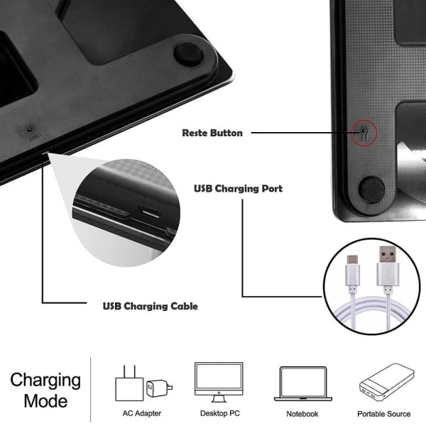Body Fat Scale 180kg Bluetooth Smart BMI Digital Bathroom Wireless Weight & APP
