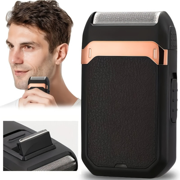 FEIYBA Men'S Electric Foil Shaver - USB-C Fast Charging, Long-Lasting 60 Min Runtime, Compact Travel Razor with One-Touch