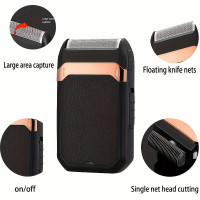 FEIYBA Men'S Electric Foil Shaver - USB-C Fast Charging, Long-Lasting 60 Min Runtime, Compact Travel Razor with One-Touch