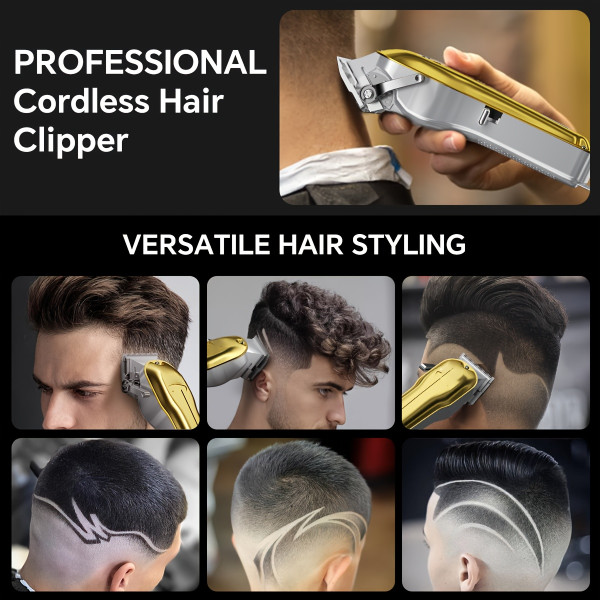 XUMTOM Professional Cordless Electric Barber Shears & Trimmer Suitable for Men's Haircut, Beard Trimming with USB, Cordless