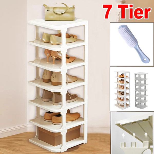 7 Tiers Shoe Rack Tall Storage Shelf Unit Cabinet Organiser Footwear Stand Tool