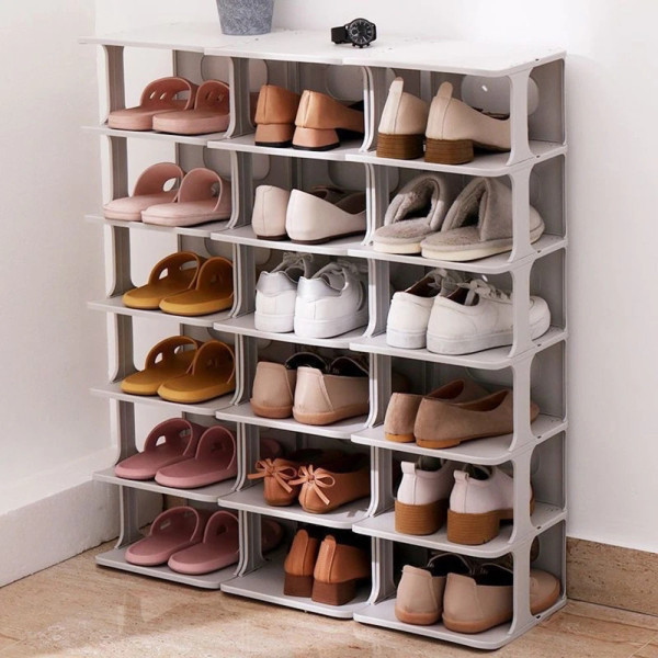 7 Tiers Shoe Rack Tall Storage Shelf Unit Cabinet Organiser Footwear Stand Tool