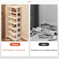 7 Tiers Shoe Rack Tall Storage Shelf Unit Cabinet Organiser Footwear Stand Tool