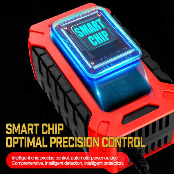 12V Smart Automatic Car Battery Charger Jump Starter Pulse Repair LCD Display